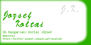 jozsef koltai business card